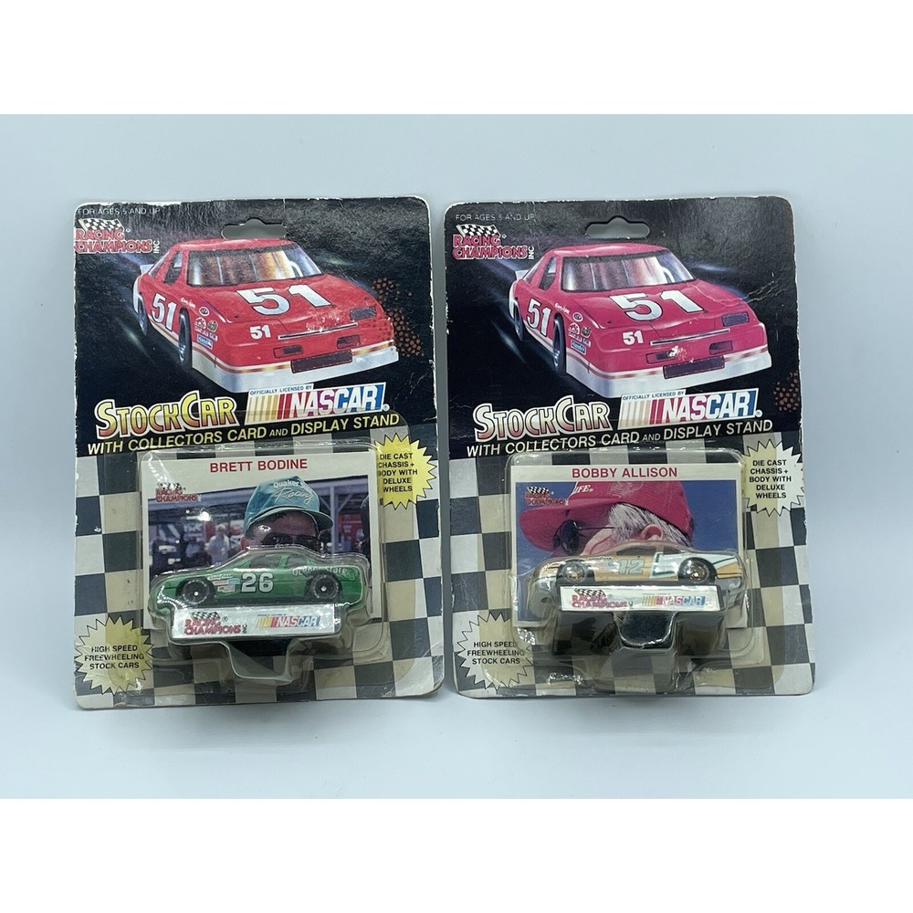 Racing Champions 1991 Stock Car NASCAR Bobby Allison And Brett Boding 1:64 Scale